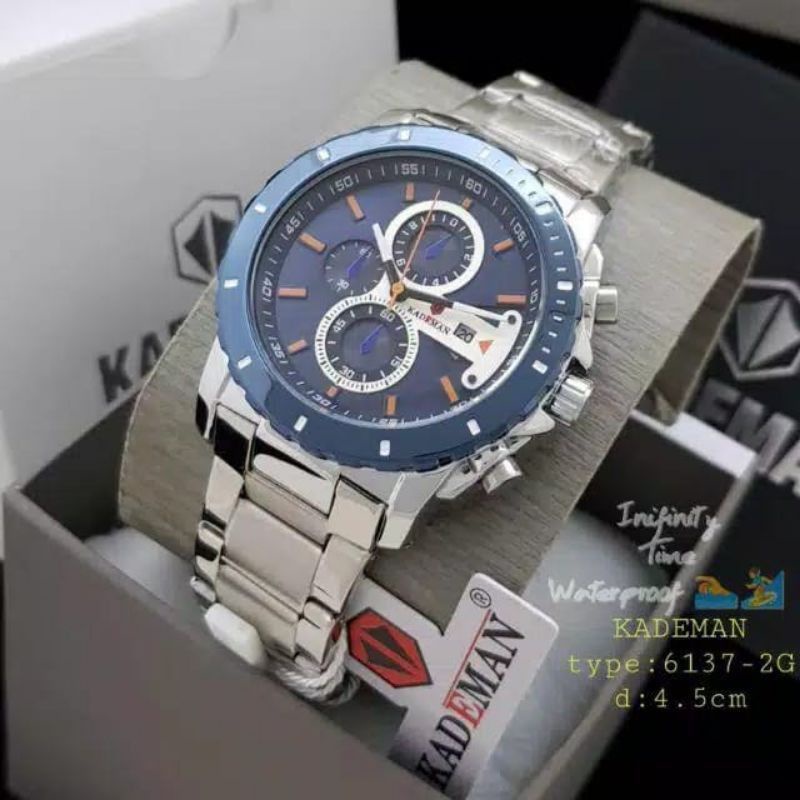 JAM TANGAN PRIA KADEMAN_6337_2g ORIJINAL INPORT WATER PROF 50M