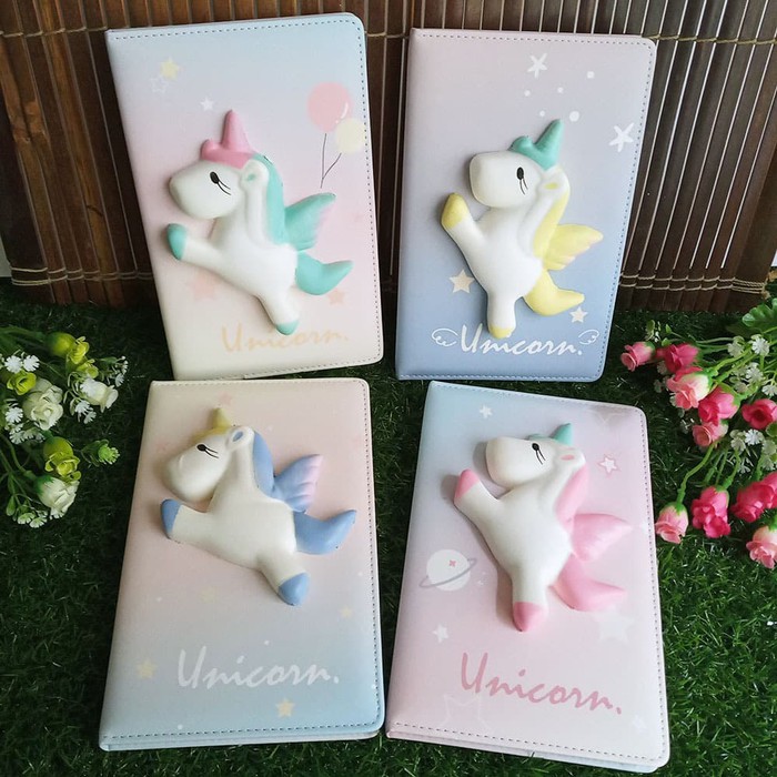 

Buku Diary Squishy Colorful Wangi Tebal Lembut - Character Unicorn