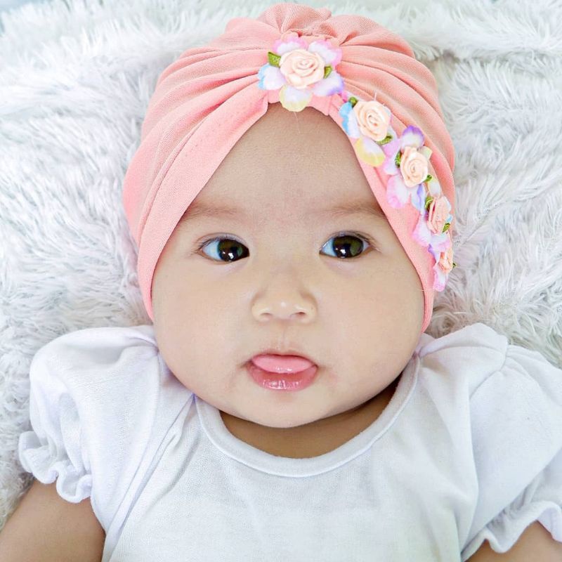 Turban Baby / Turban Bayi Lucu Imut bahan spandek 0-3 tahun