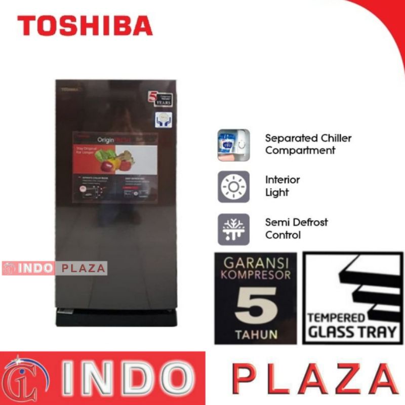 KULKAS TOSHIBA 1 PINTU GR-RD196 / 235CC DMF MORANDY GREY