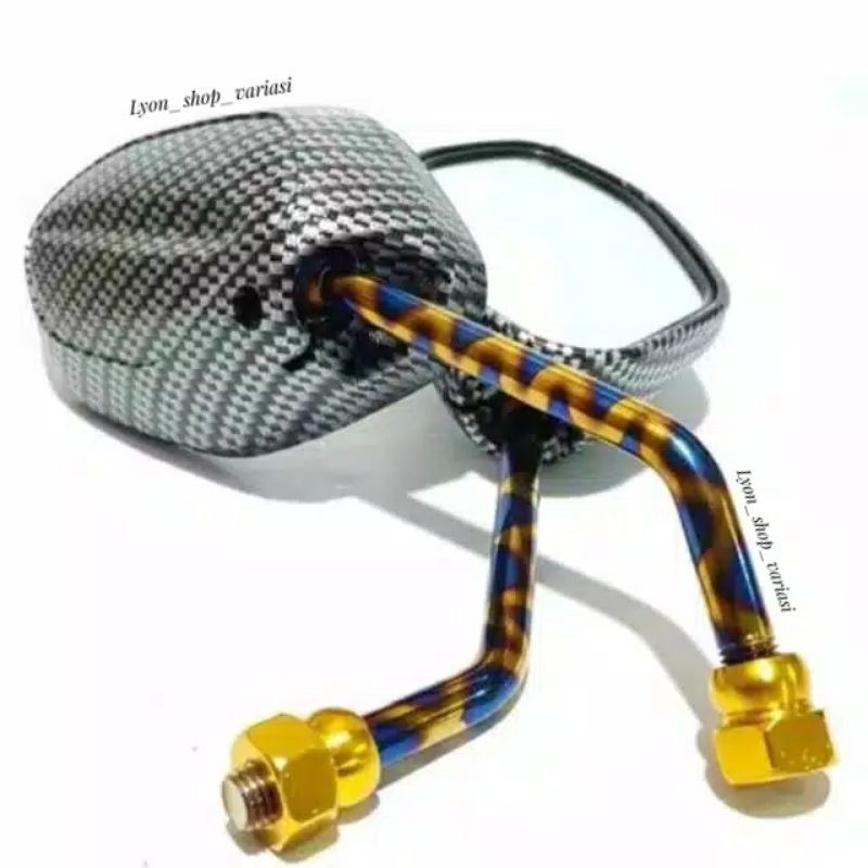 Spion Carbon Karbon Model Blue X Beat Fi Vario Scoopy Spacy SupraX 125 Dll