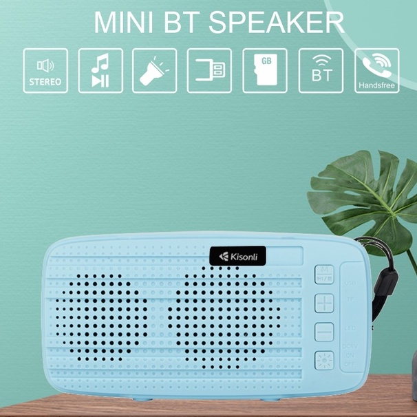 Speaker Bluetooth Wireless Portable Kisonli S20 HD Audio TF Card Support - XOBOX.ID