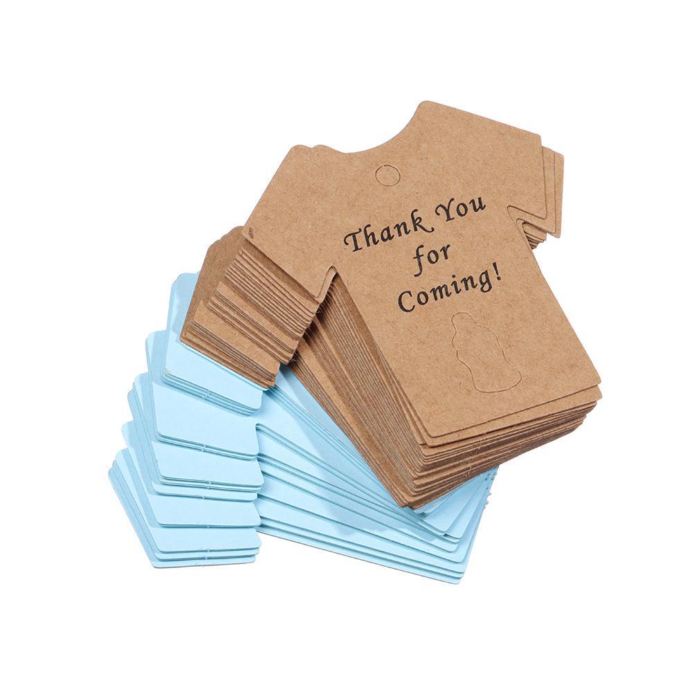 Chookyy 50PCS Baby Shower Hanging Tag DIY Paket Bapening Gender Reveal Packing Label