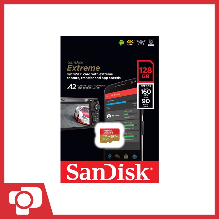 Sandisk Extreme A2 MICROSDXC – 128GB Memory card