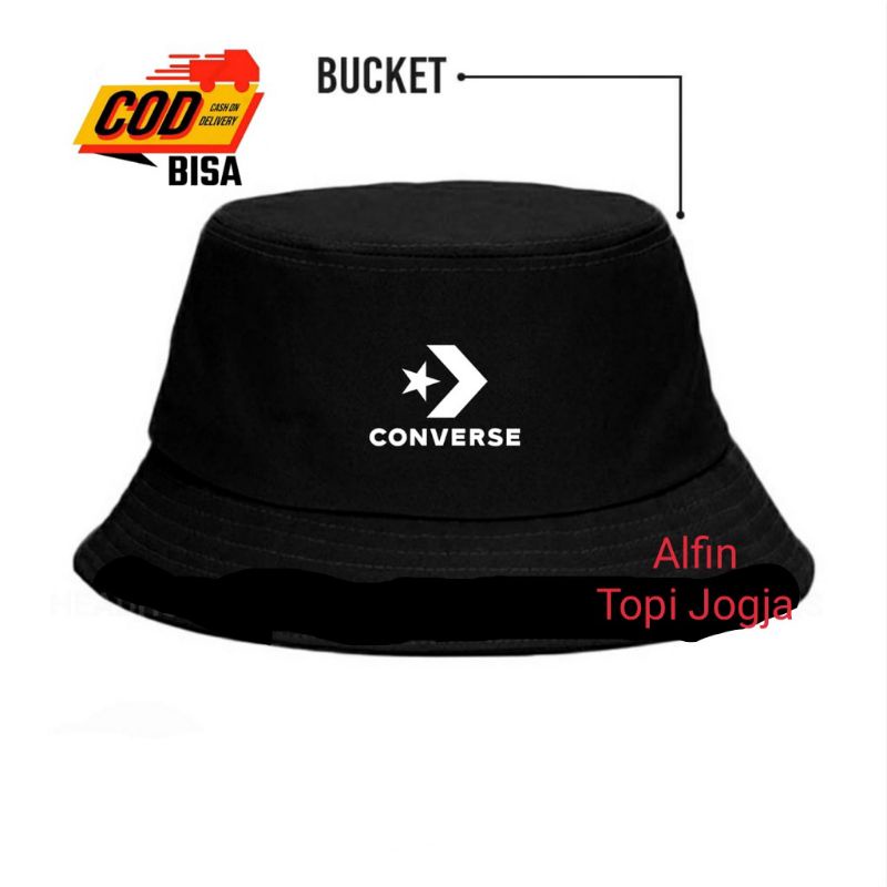 Bucket hat topi bucket motif converse