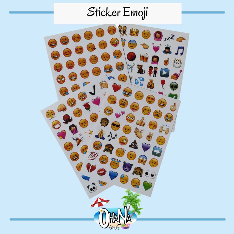 

OHANABETH - Sticker deco emoji 4 lembar scrapbook bujo diary planner