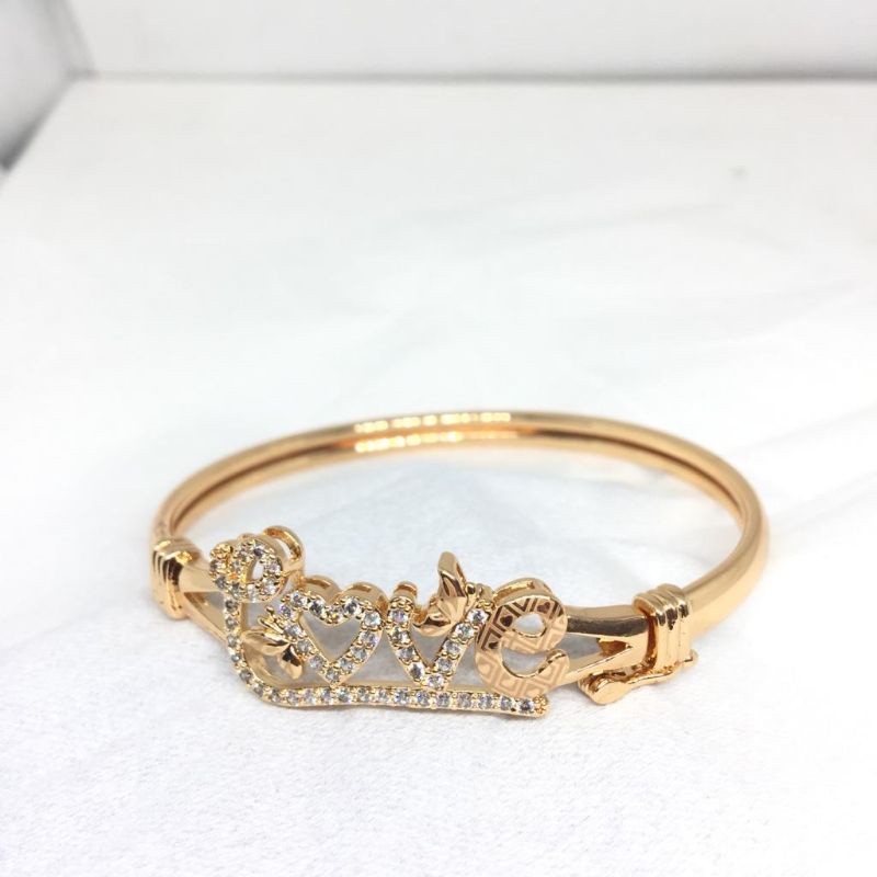 Gelang Bangkok Bangle Bukaan Perhiasan Imitasi Xuping Lapis Emas