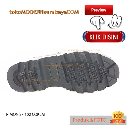 TRIMON SF 102 COKLAT sepatu kerja pantovel pria safety