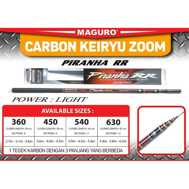 Tegek Maguro PIRANHA RR 450 630 | CARBON KEIRYU | KUAT