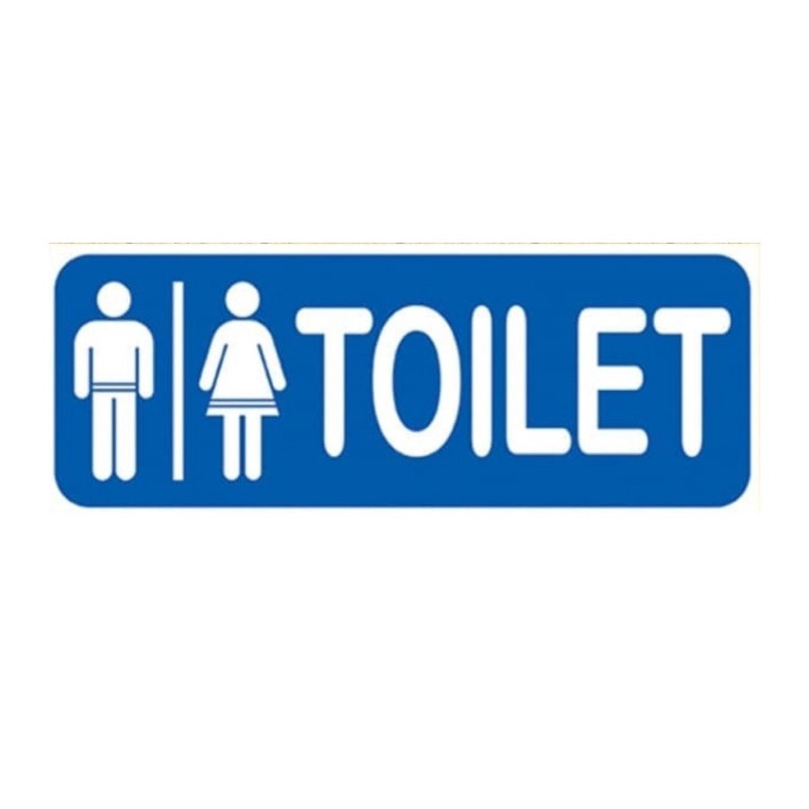 

sign stiker toilet / stiker toilet wanita pria / stiker toilet biru