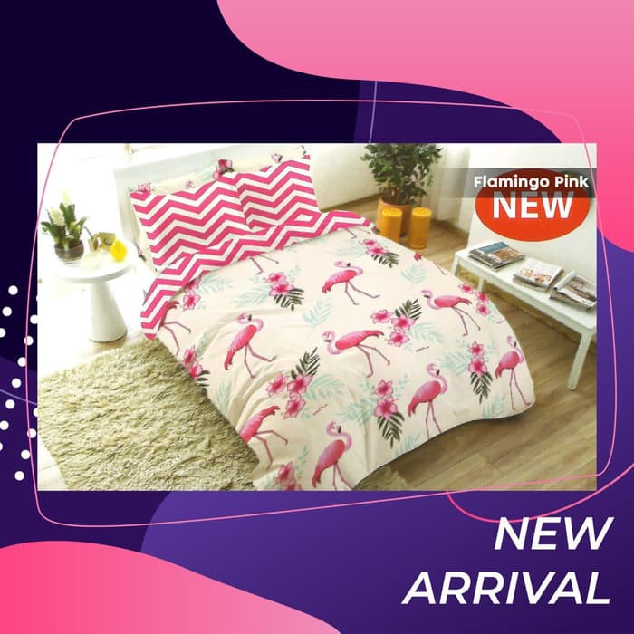 Sprei Motif Flamingo Burung Flamboyan Uk 180 X 200 Motif Flamingo