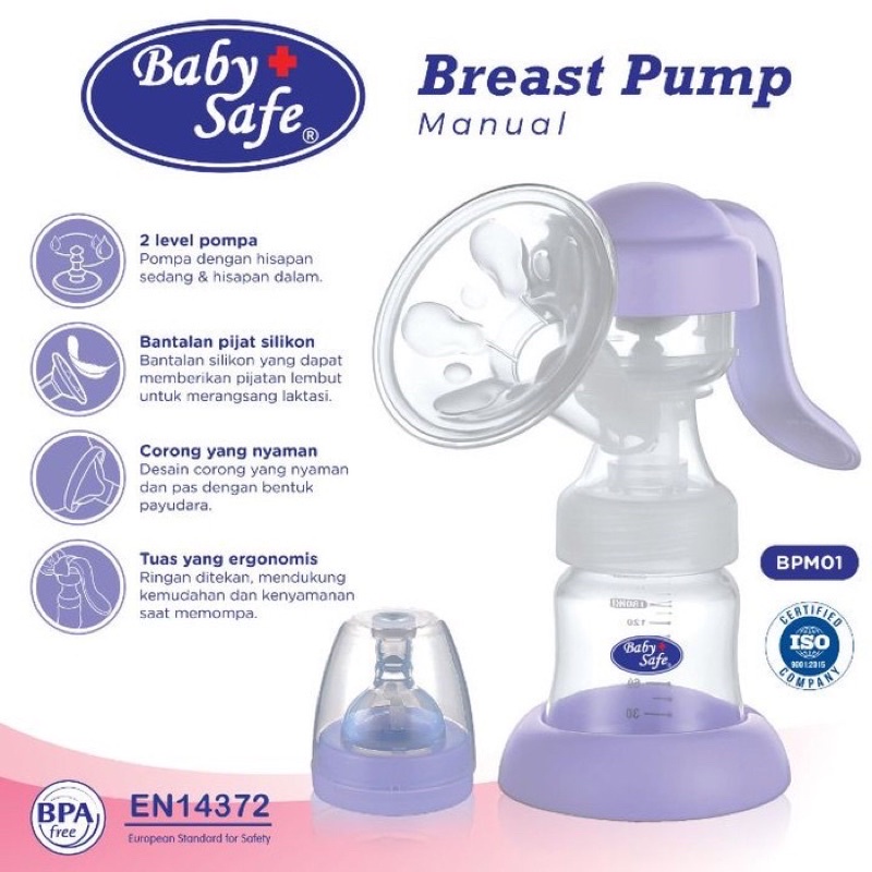 Baby Safe Breast pump Manual BPM01 | Pompa ASI Manual