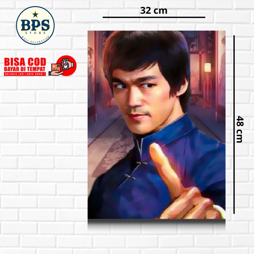 POSTER BRUCE LEE - FOTO  BRUCE LEE - POSTER AKTOR - WALLDECOOR - HIASAN DINDING - HIASAN KAMAR