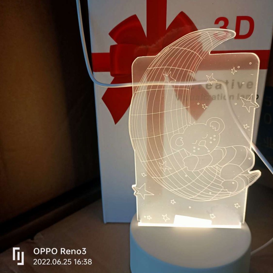 Lampu Proyektor 3d Hologram Nyala LED 7 warna Paris Tengkorak Batman