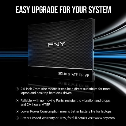 SSD PNY CS900 2,5&quot; SATA III 240 - 250 - 500 - 1TB