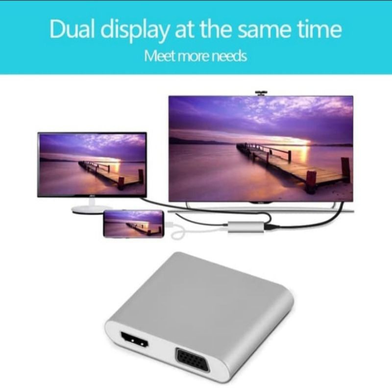 DIGITAL HDTV DOCKING / PHONE TO TV HDMI &amp; VGA WITH AUDIO PORT