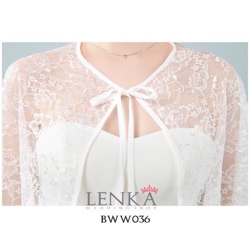 [READY STOCK] BOLERO WANITA PESTA PERNIKAHAN AKSESORIS WEDDING PUTIH BWW036