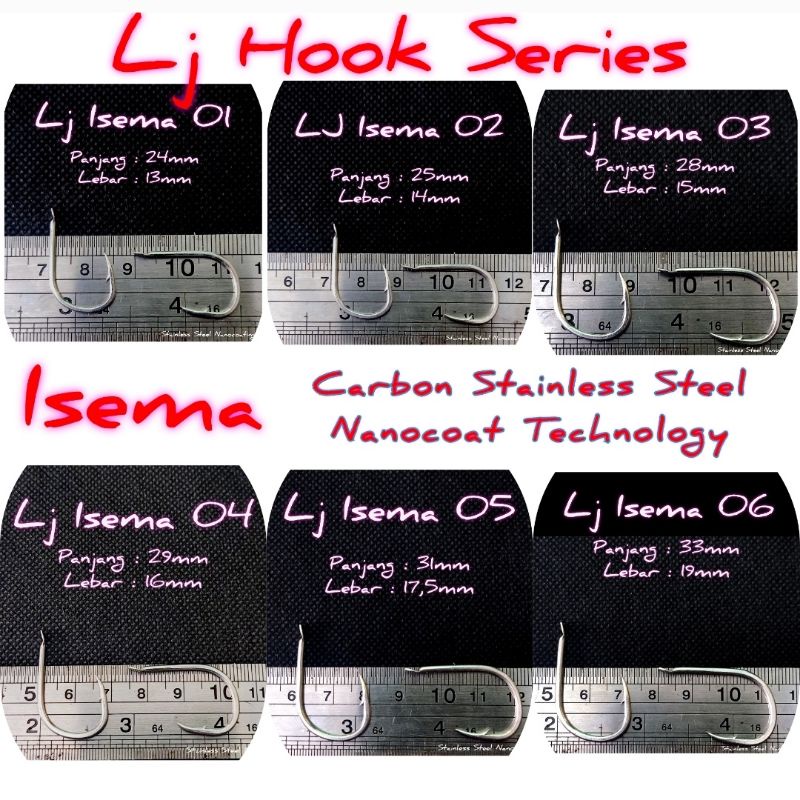 Light Jigging Hook Isema Series Stainless Steel Nanocoat Techology