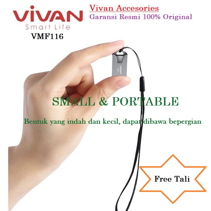 Vivan VMF116 16GB / VMF132 32GB High Speed Flashdisk Small &amp; Portable