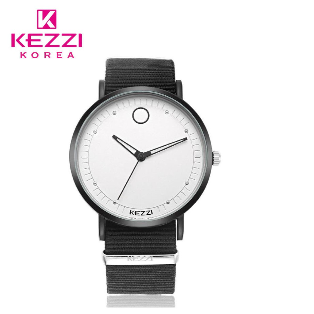 Kezzi Korea 1524B - Jam Tangan Fashion Wanita dan Pria - Hitam - Model Analog