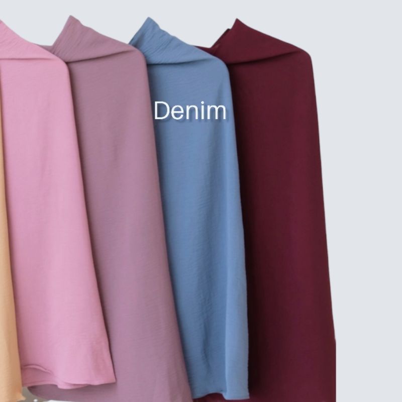 JILBAB BERGO CRINKLE AIRFLOW PREMIUM-Denim