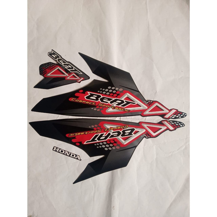 stiker striping honda beat karbu 2011 hitam