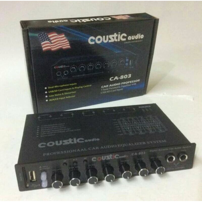 parametrik / pre amp / equalizer coustic audio ca - 803 bisa karaoke
