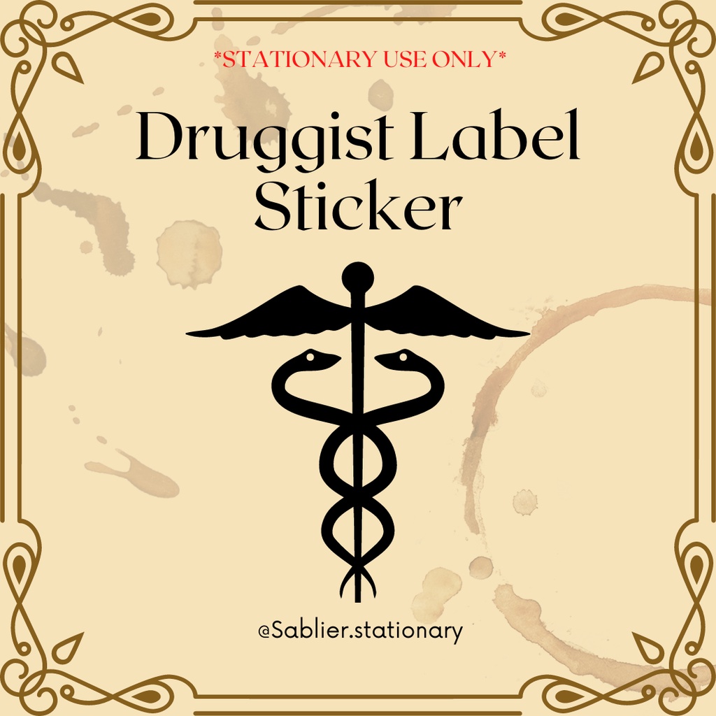 

[Sablier] Vintage Druggist Label Sticker - Stiker Label Apotik [ BACA DESKRIPSI ]