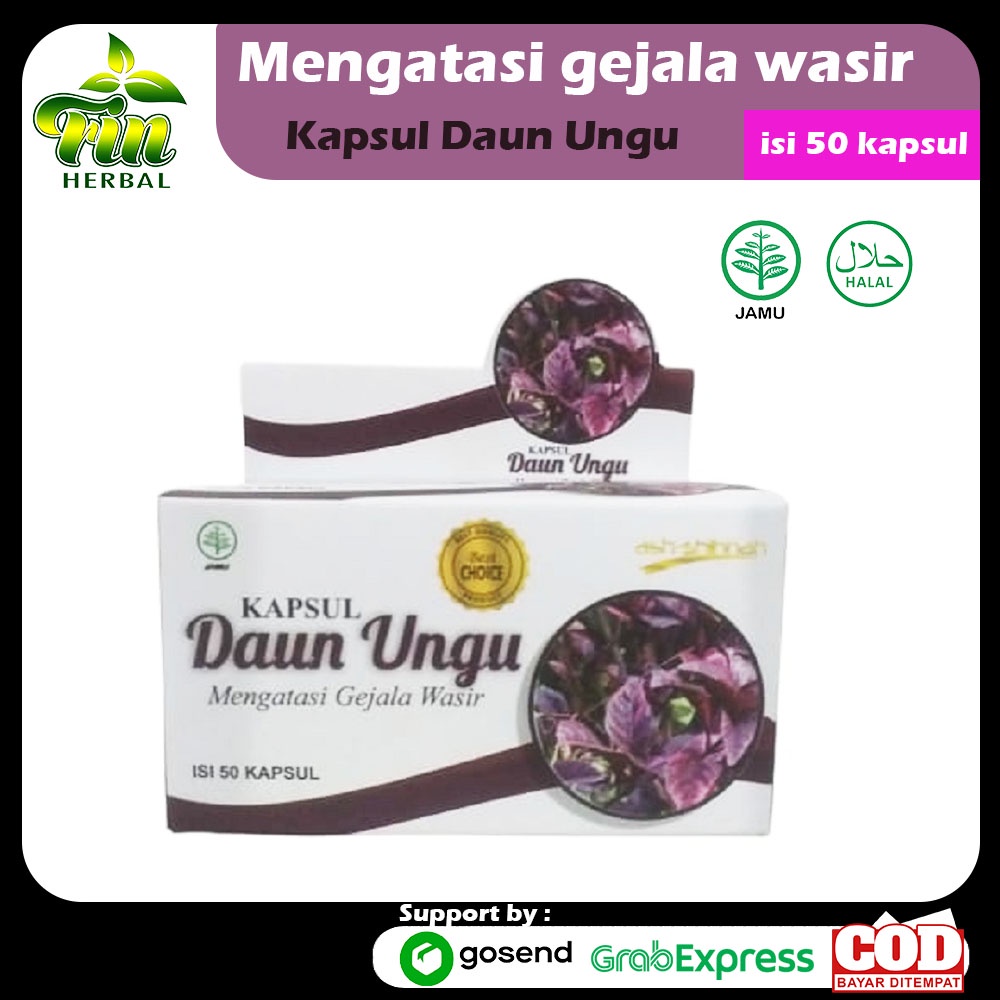 Daun Ungu Kapsul / Obat gejala wasir / mengobati ambeien