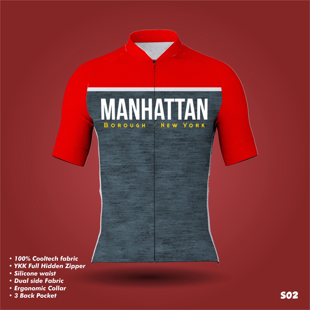 Jersey sepeda Roadbike XC Lengan pendek