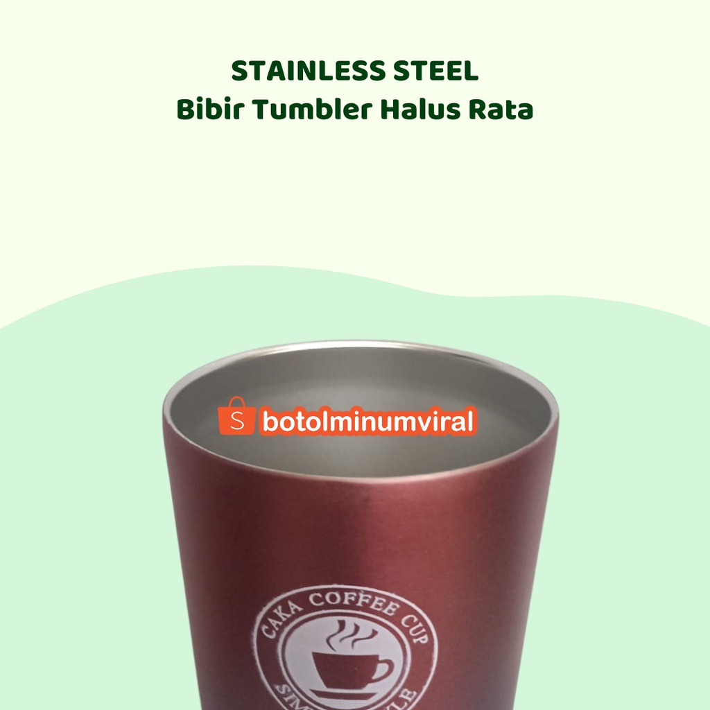 Coffee Cup Termos Stainless Steel Mug 420ml Premium Aesthetic Kopi Tumblr Travelling