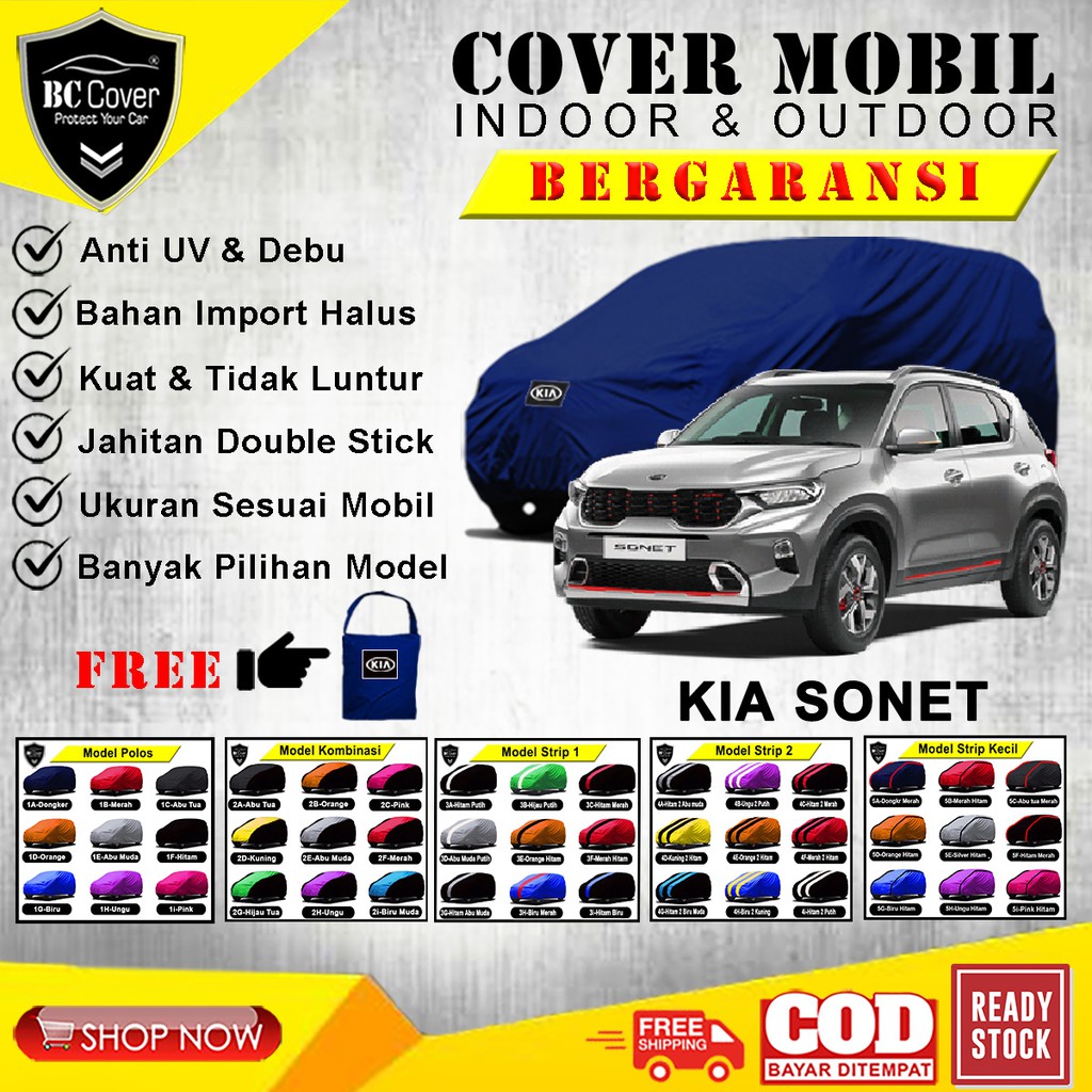 Cover Mobil Kia Sonet / Sarung Mobil All New Kia Sonet / Selimut Mantel Pelindung Jas Mantol Kerudung Tutup Penutup Kia Sonet Outdoor