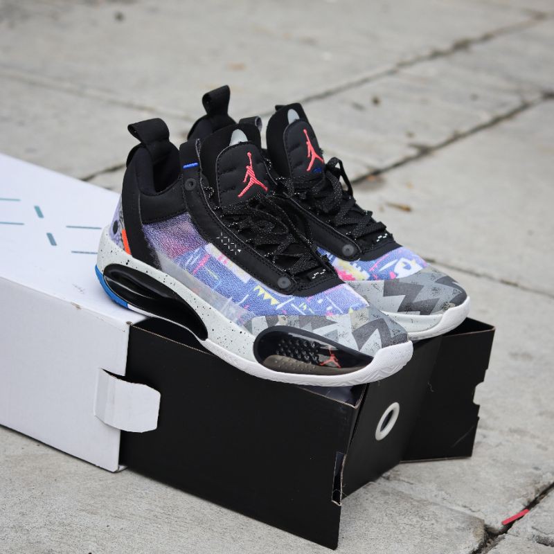 Jordan 34 print black laser / Sepatu air jordan / Sepatu Jordan