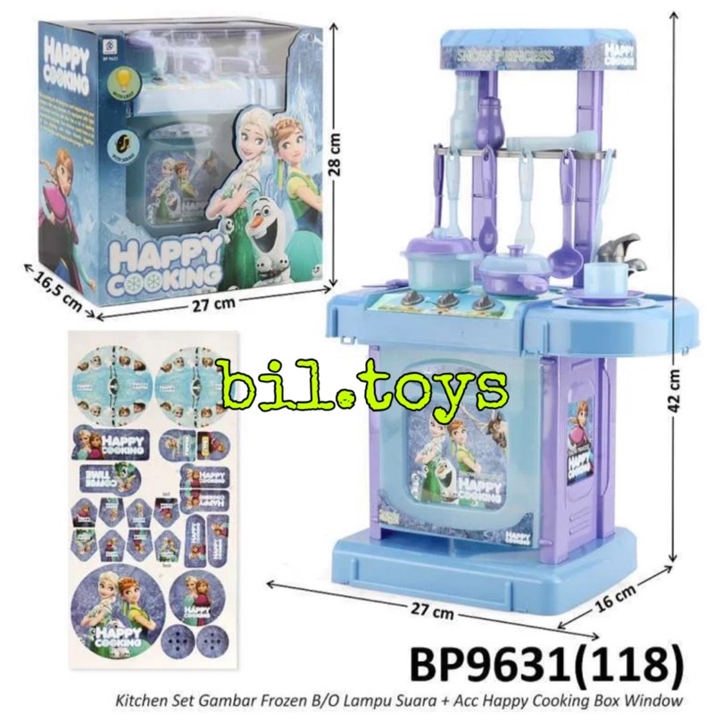 MAINAN ANAK PEREMPUAN MAGIC KITCHEN MAGIC SET DAPUR MASAK MASAKAN HAPPY COOKING SUARA LAMPU BESAR