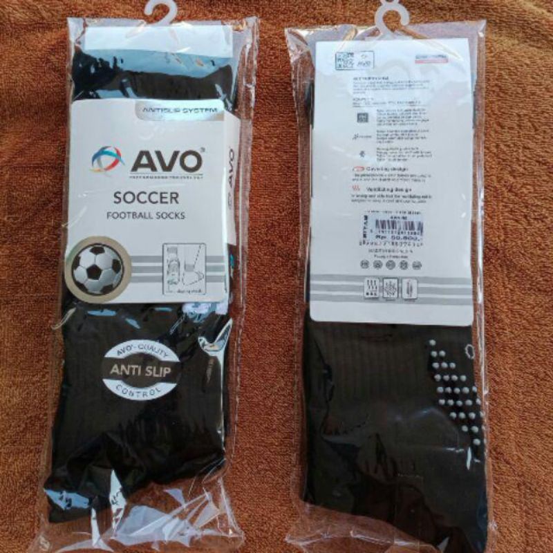 Kaos Kaki Anti Slip Panjang R8 Avo-Hitam