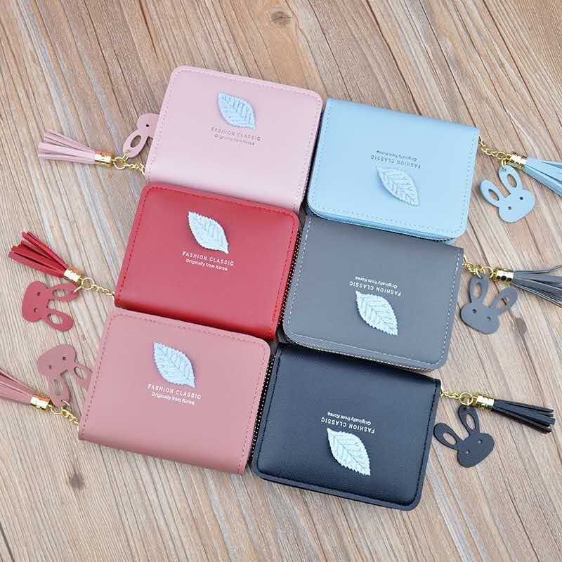 Medan Termurah KD40 Korean style Dompet  mini Cantik daun import dompet wanita