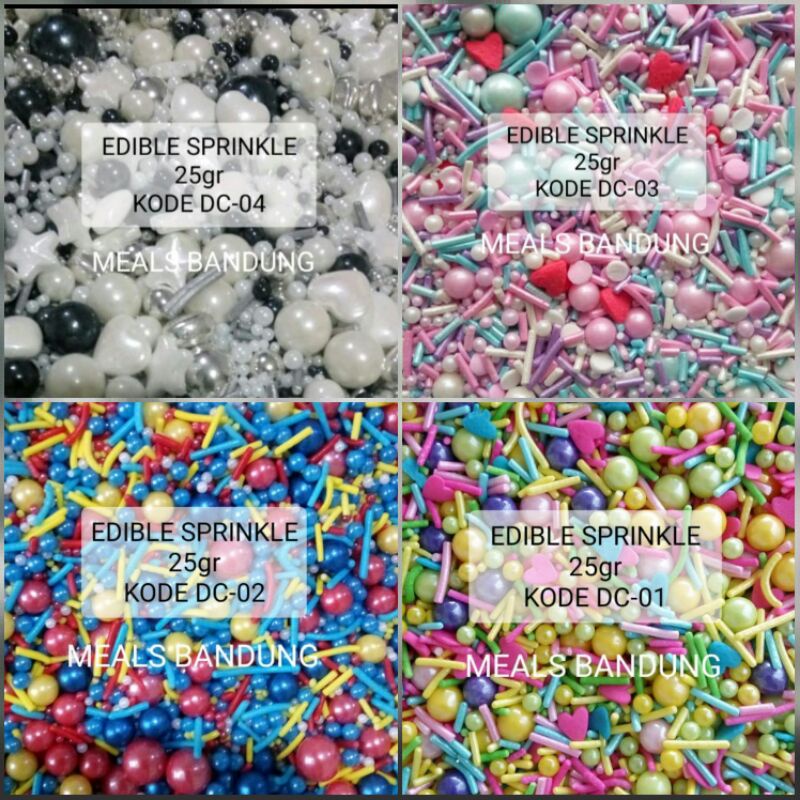 

Edible Sprinkle 25gr Kode DC