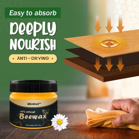 Pengkilap kayu Jati Beeswax Beewax Wood Seasoning Polish Original Pebersih Kayu Furniture Kitchen Set Pelindung Pelapis Kayu Meja Kursi Lemari Lilin Gel Lebah Alami