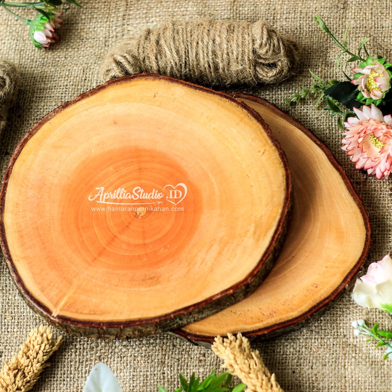 Potongan Kayu | Talenan Kayu | Slice Wood Diameter 20-22 cm