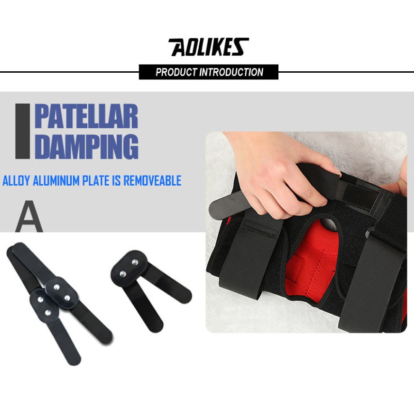 AOLIKES 7907 Deker Lutut  Knee Pad Knee Support Terapi Penyangga Lutut Kneepad With Plate Kneepad