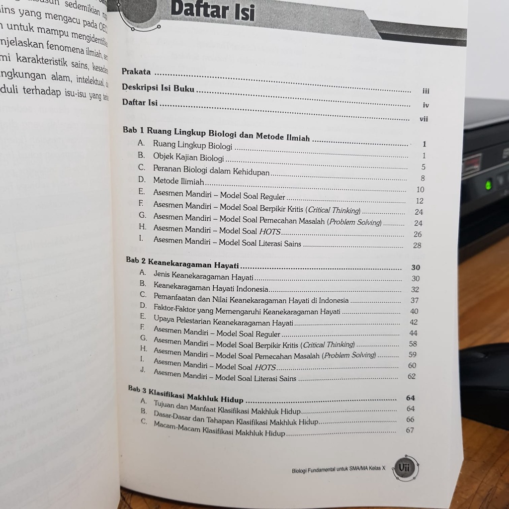 BUKU BIOLOGI FUNDAMENTAL 1000+ BANK SOAL SMA/MA KELAS X - YRAMA WIDYA-4