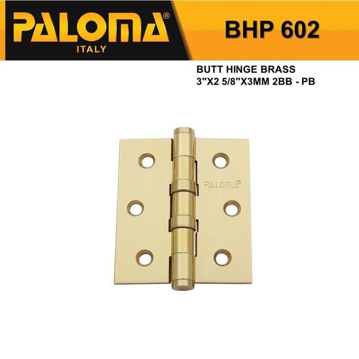 Engsel Jendela 3 Inch Paloma QHBHP 602 - 3" inch Engsel Jendela Stainless Exclusive Brass Murah