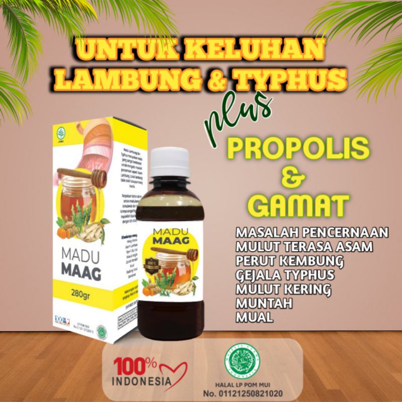 MADU MAAG LAMBUNG GHOLIBAN Madu Maag Asam Lambung Gerd Gholiban Asli isi 280gr Madu Asam Lambung Obat Maag Kronis Ampuh