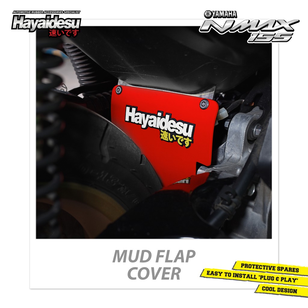 

Hayaidesu Mudflap Yamaha NMax Aksesoris Variasi Penahan Lumpur