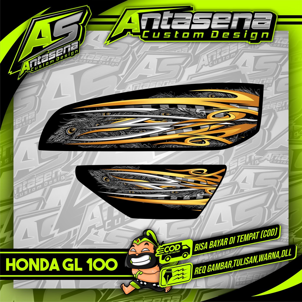 Jual Striping GL 100 Herex Racing Stiker Motor Variasi Honda GL 100 ...