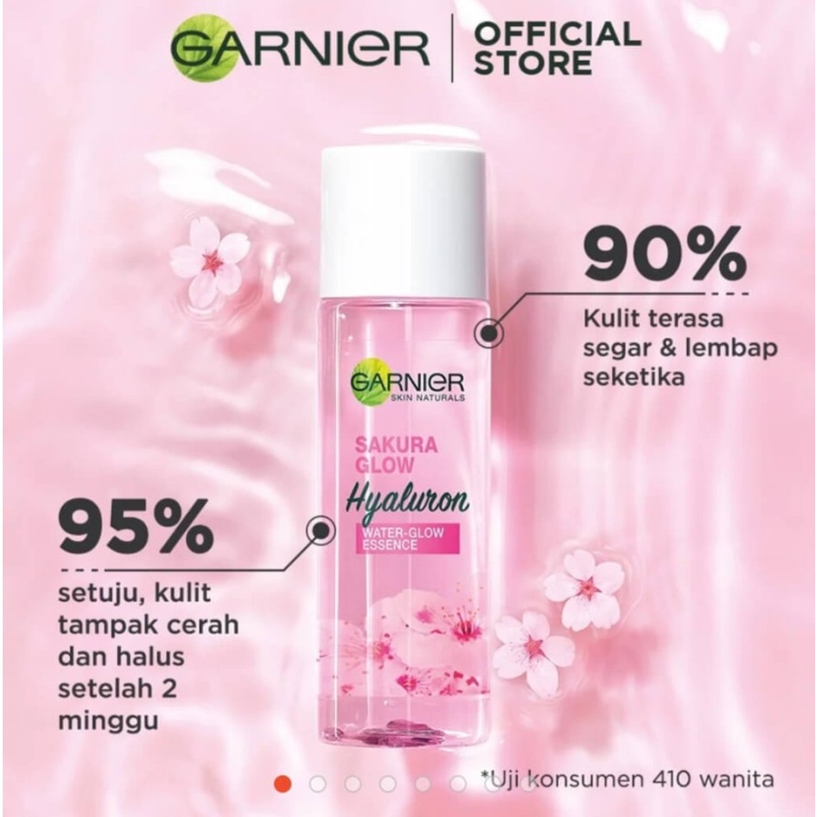 ✿ MADAME ✿ GARNIER SAKURA GLOW HYALURON WATER GLOW ESSENCE GLOWING ORIGINAL