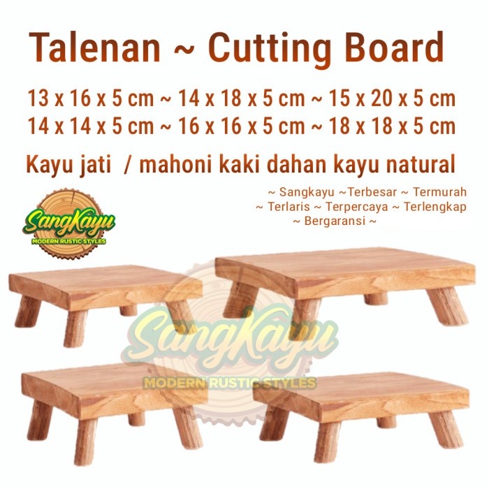 TERMURAH Talenan kayu jati mahoni tatakan kayu serbaguna cutting board