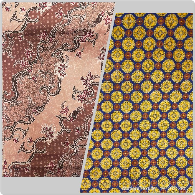 Batik Sripamiluta Ningrat. Kain Batik Katun Halus Motif Koin Emas Per 1/2meter = 50 cm = 0,5 m