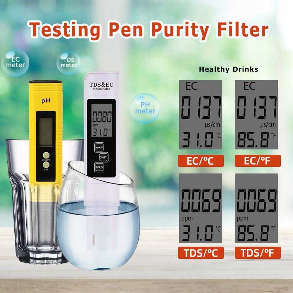 ARS - VKTECH Alat Ukur Uji TDS EC Meter Digital Air Minum Akuarium PH20