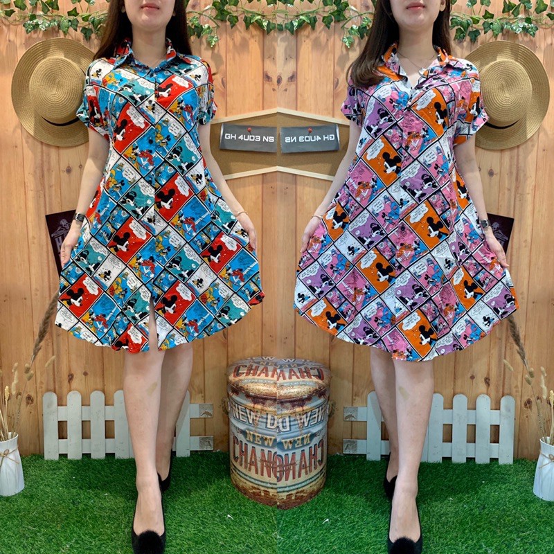 TUNIC DRESS MICKIE COMIC RAYON 126